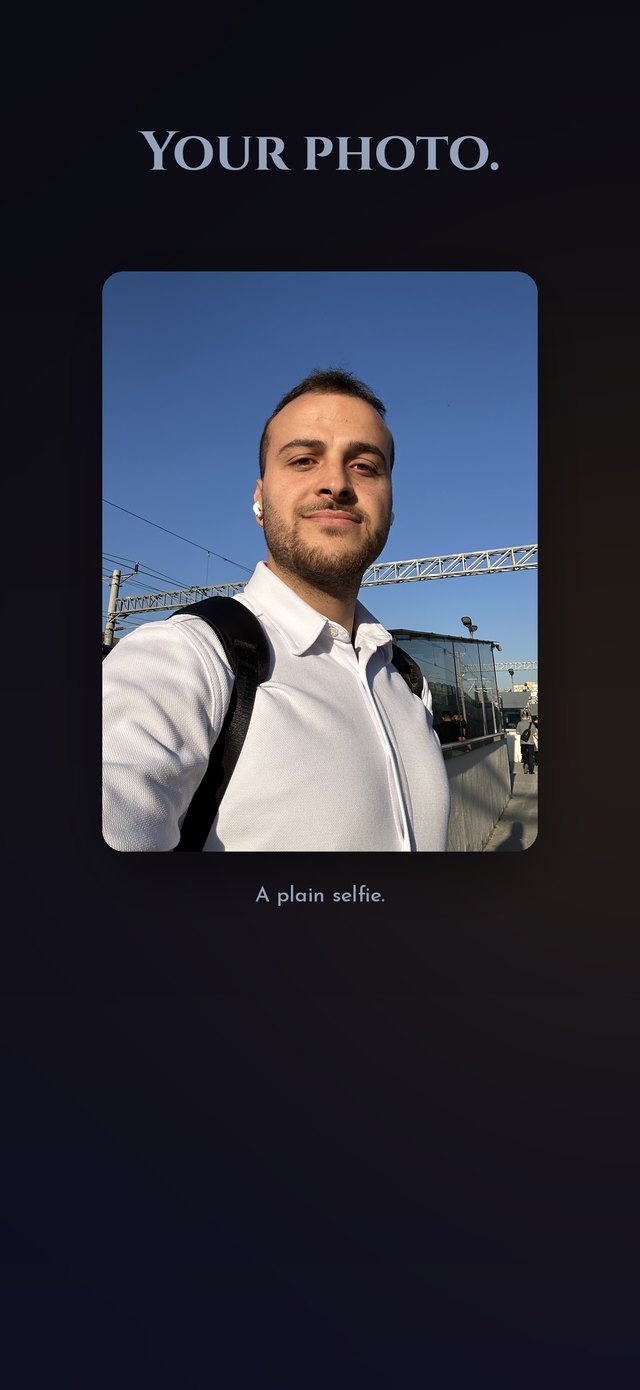 The photo you start from